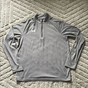 Under Armour Men's Heat Gear Gray 1/4 Zip Jacket